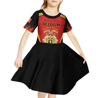 Custom Belgium Football 2026 Kid Short Sleeve Dress Red Devils Pride - Wonder Print Shop