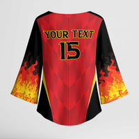 Custom Belgium Football 2026 Kimono Sleeve Blouse Red Devils Pride - Wonder Print Shop