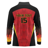 Custom Belgium Football 2026 Long Sleeve Polo Shirt Red Devils Pride - Wonder Print Shop