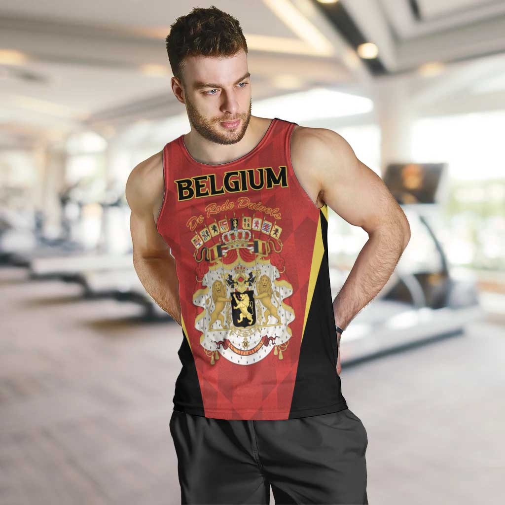 Custom Belgium Football 2026 Men Tank Top Red Devils Pride - Wonder Print Shop