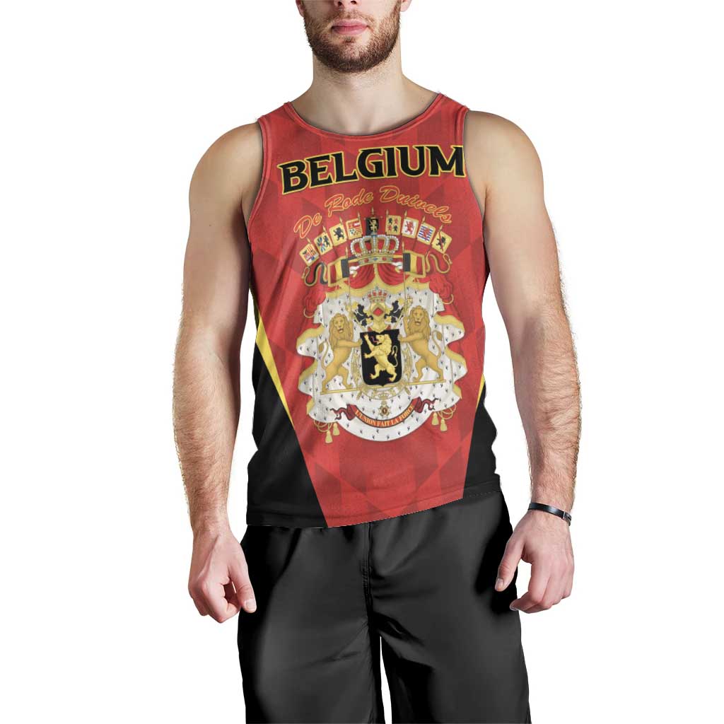 Custom Belgium Football 2026 Men Tank Top Red Devils Pride - Wonder Print Shop