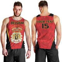 Custom Belgium Football 2026 Men Tank Top Red Devils Pride - Wonder Print Shop