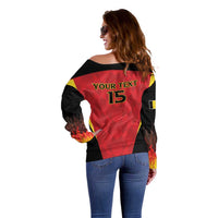 Custom Belgium Football 2026 Off Shoulder Sweater Red Devils Pride - Wonder Print Shop