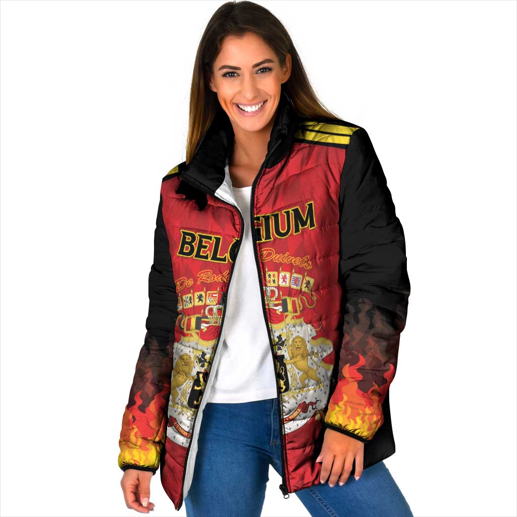 Custom Belgium Football 2026 Padded Jacket Red Devils Pride - Wonder Print Shop