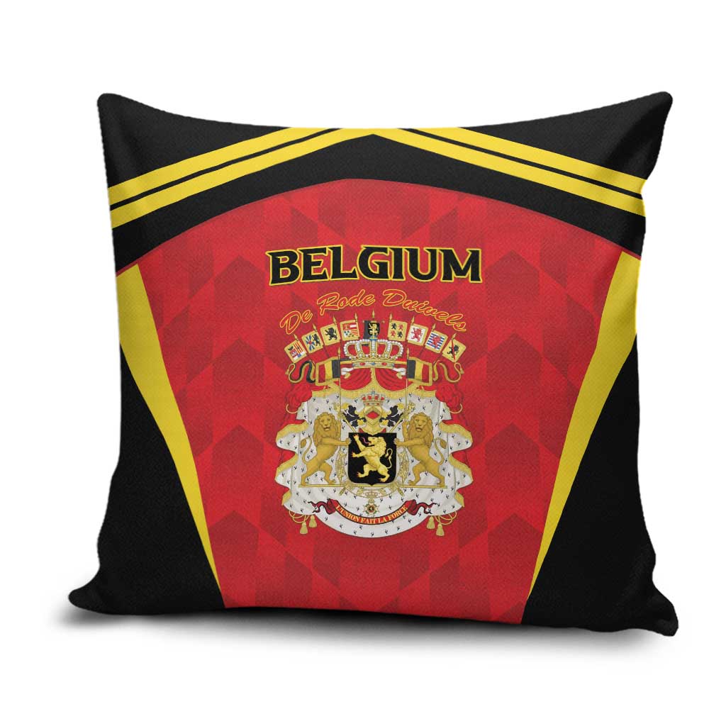 Belgium Football 2026 Pillow Cover Red Devils Pride - Wonder Print Shop