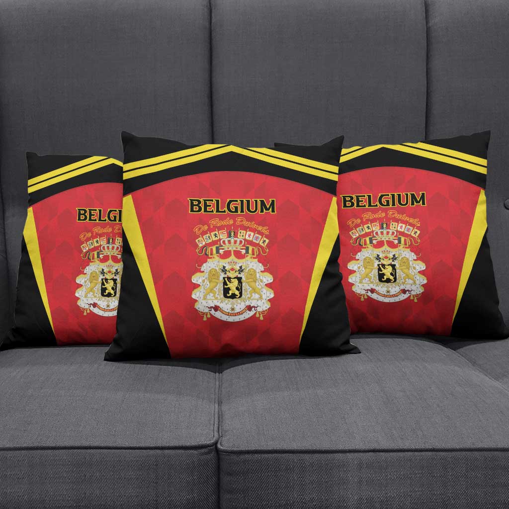 Belgium Football 2026 Pillow Cover Red Devils Pride - Wonder Print Shop