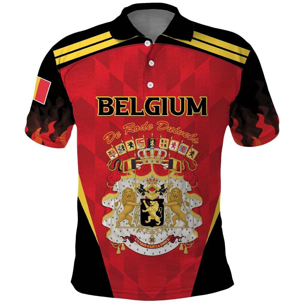 Custom Belgium Football 2026 Polo Shirt Red Devils Pride - Wonder Print Shop