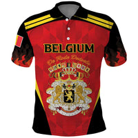 Custom Belgium Football 2026 Polo Shirt Red Devils Pride - Wonder Print Shop