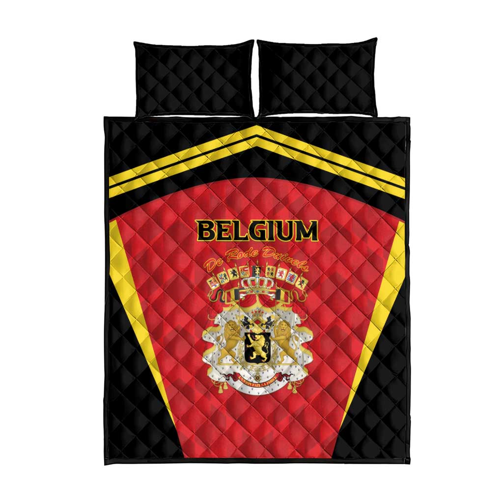 Belgium Football 2026 Quilt Bed Set Red Devils Pride - Wonder Print Shop