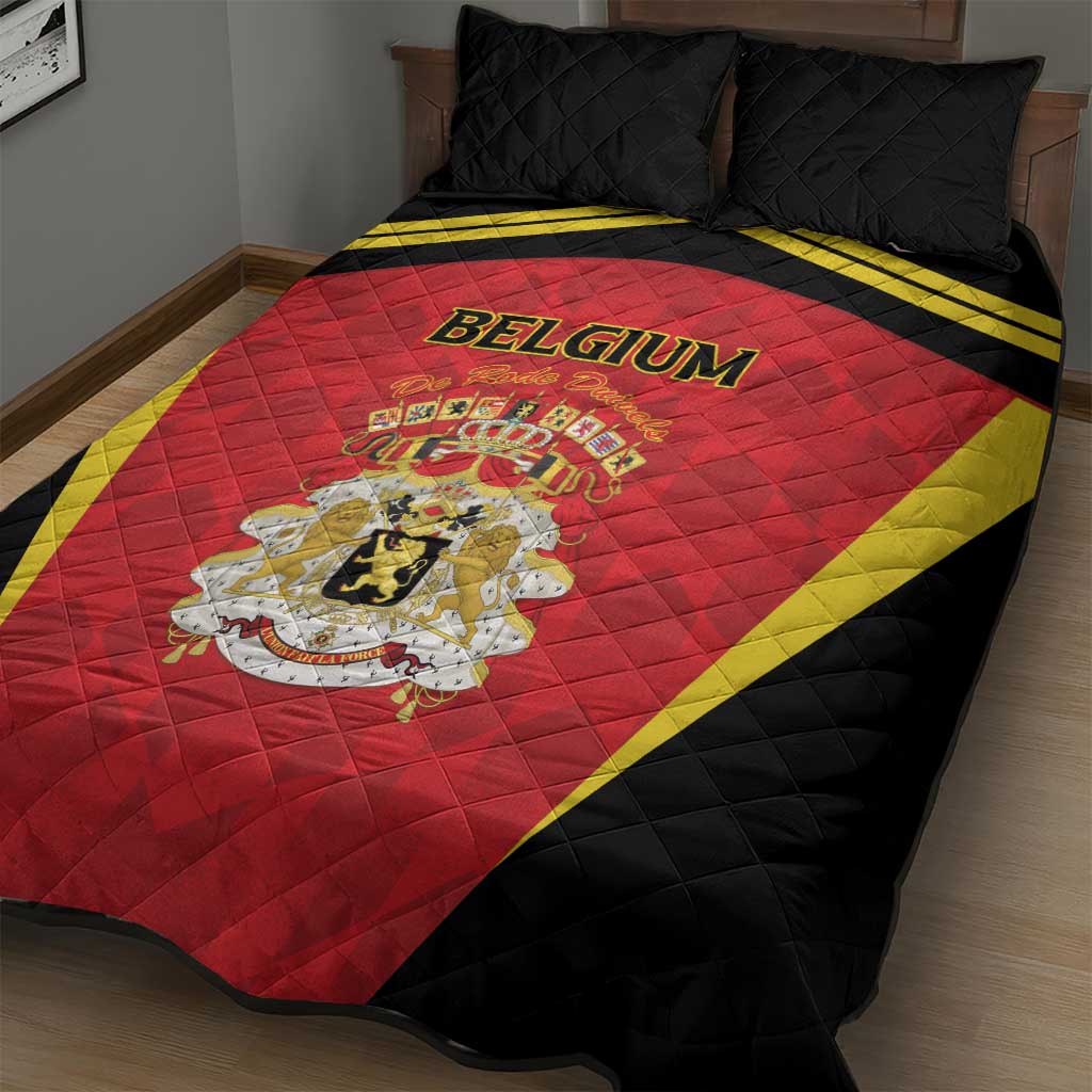 Belgium Football 2026 Quilt Bed Set Red Devils Pride - Wonder Print Shop