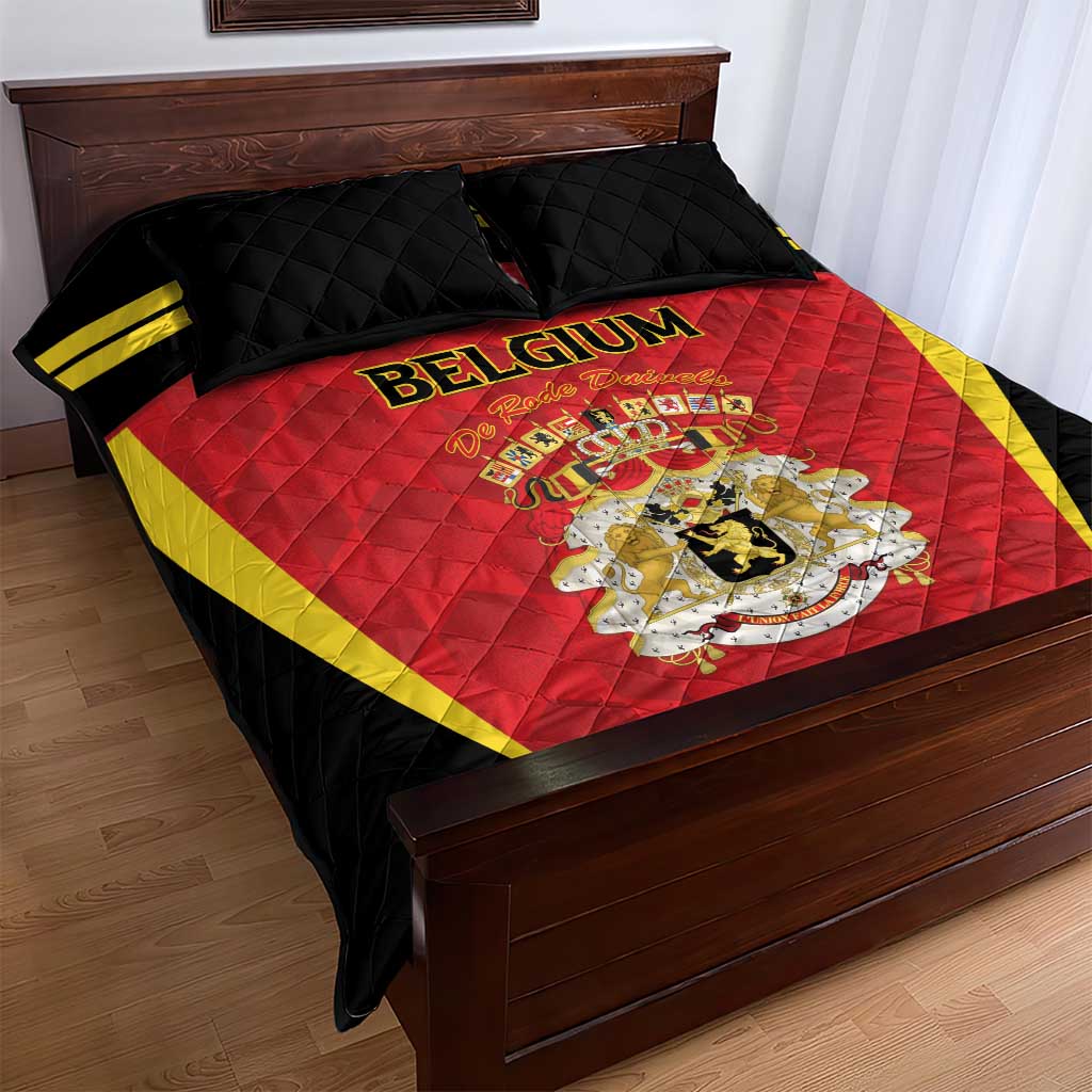 Belgium Football 2026 Quilt Bed Set Red Devils Pride - Wonder Print Shop