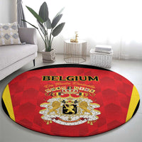 Belgium Football 2026 Round Carpet Red Devils Pride - Wonder Print Shop