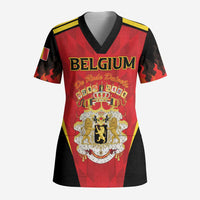Custom Belgium Football 2026 Scrub Top Red Devils Pride - Wonder Print Shop