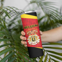 Custom Belgium Football 2026 Skinny Tumbler Red Devils Pride - Wonder Print Shop