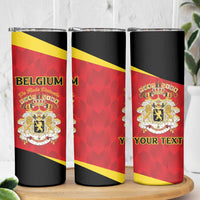 Custom Belgium Football 2026 Skinny Tumbler Red Devils Pride - Wonder Print Shop