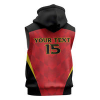 Custom Belgium Football 2026 Sleeveless Hoodie Red Devils Pride - Wonder Print Shop