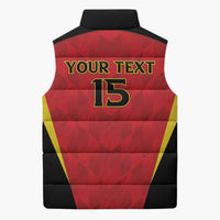 Custom Belgium Football 2026 Sleeveless Puffer Jacket Red Devils Pride - Wonder Print Shop