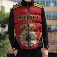Custom Belgium Football 2026 Sleeveless Puffer Jacket Red Devils Pride - Wonder Print Shop