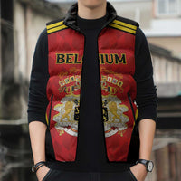 Custom Belgium Football 2026 Sleeveless Puffer Jacket Red Devils Pride - Wonder Print Shop