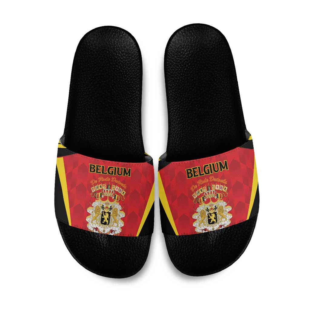 Belgium Football 2026 Slide Sandals Red Devils Pride - Wonder Print Shop
