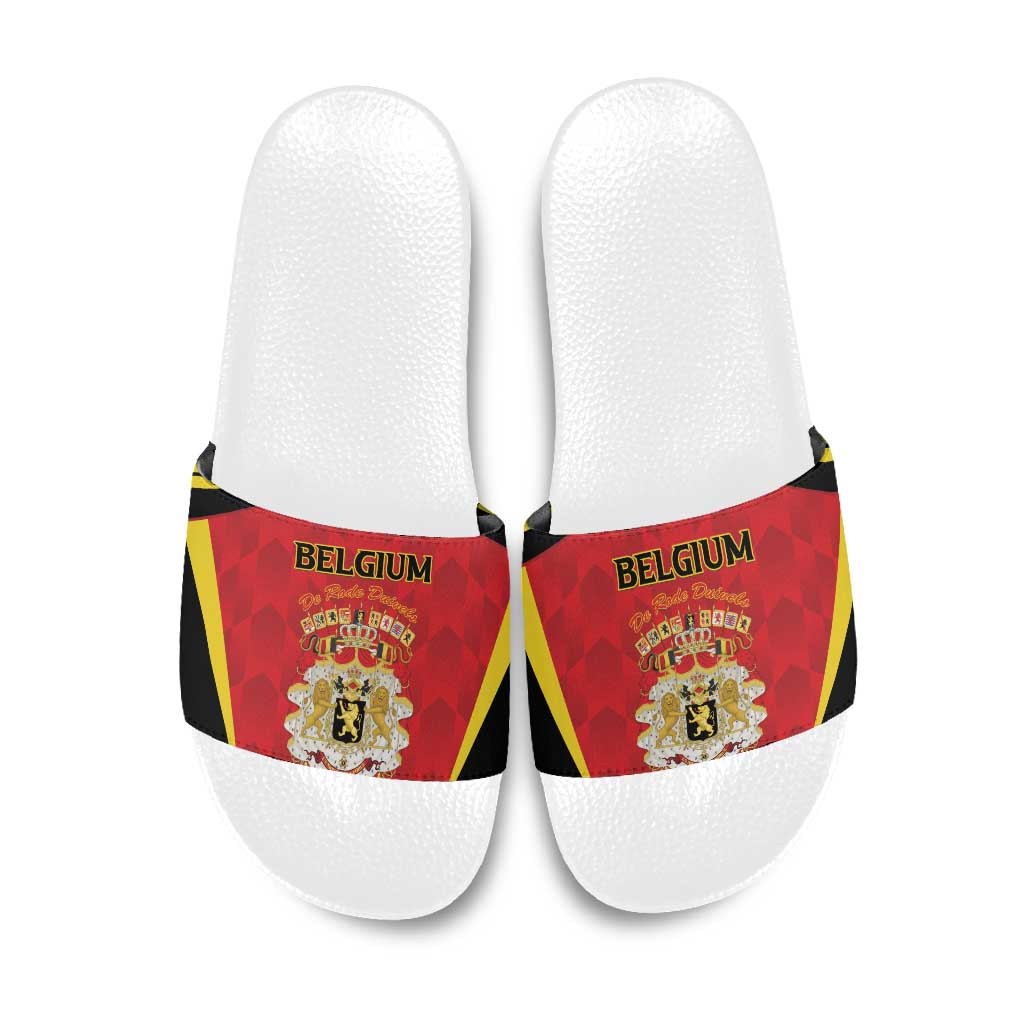 Belgium Football 2026 Slide Sandals Red Devils Pride - Wonder Print Shop