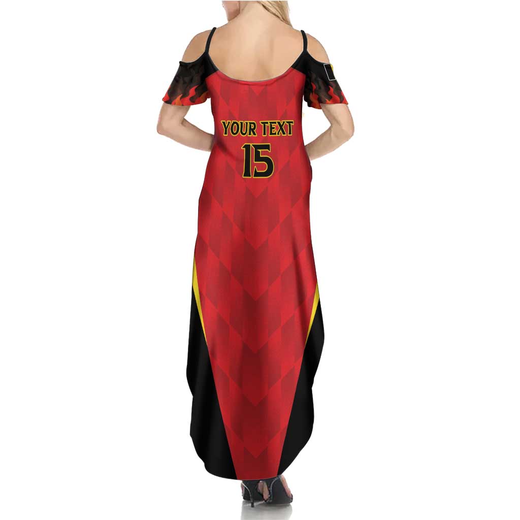 Custom Belgium Football 2026 Summer Maxi Dress Red Devils Pride - Wonder Print Shop