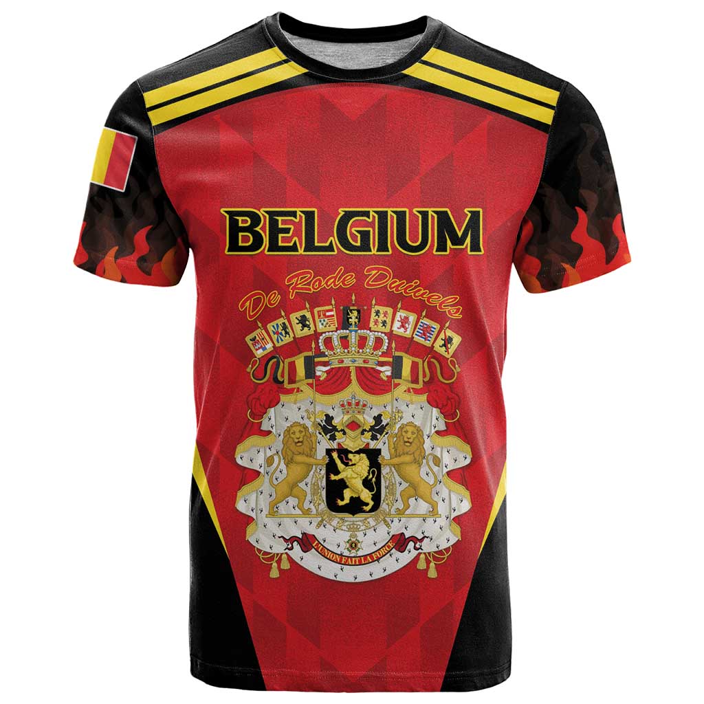 Custom Belgium Football 2026 T Shirt Red Devils Pride - Wonder Print Shop