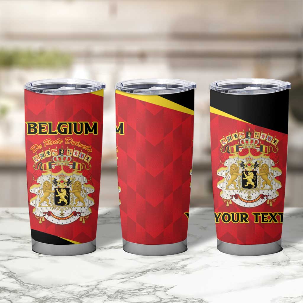 Custom Belgium Football 2026 Tumbler Cup Red Devils Pride - Wonder Print Shop