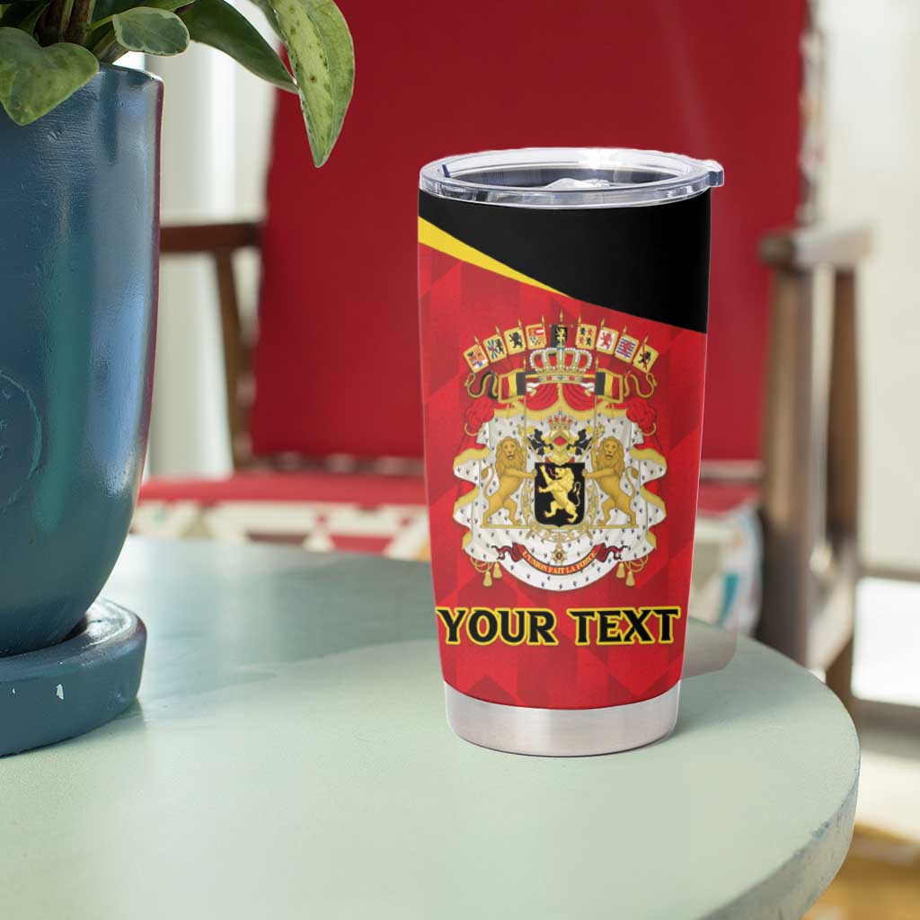 Custom Belgium Football 2026 Tumbler Cup Red Devils Pride - Wonder Print Shop
