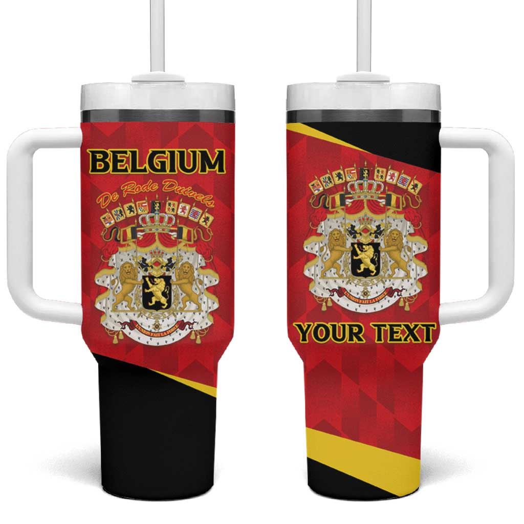 Custom Belgium Football 2026 Tumbler With Handle Red Devils Pride - Wonder Print Shop
