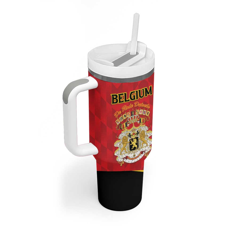 Custom Belgium Football 2026 Tumbler With Handle Red Devils Pride - Wonder Print Shop