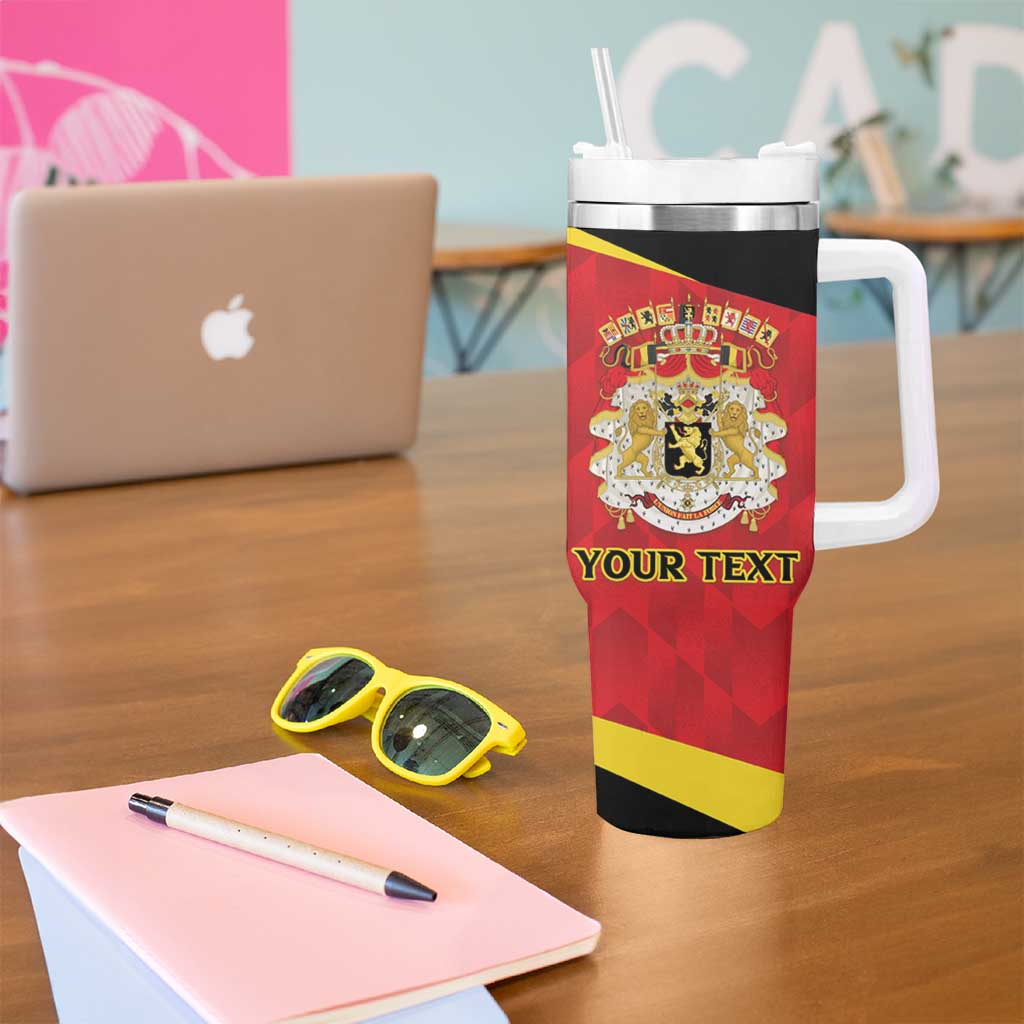 Custom Belgium Football 2026 Tumbler With Handle Red Devils Pride - Wonder Print Shop