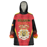Custom Belgium Football 2026 Wearable Blanket Hoodie Red Devils Pride - Wonder Print Shop