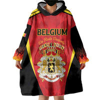 Custom Belgium Football 2026 Wearable Blanket Hoodie Red Devils Pride - Wonder Print Shop