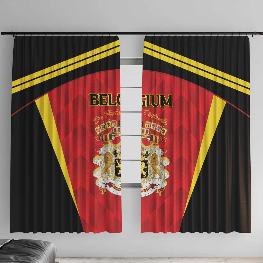 Belgium Football 2026 Window Curtain Red Devils Pride - Wonder Print Shop
