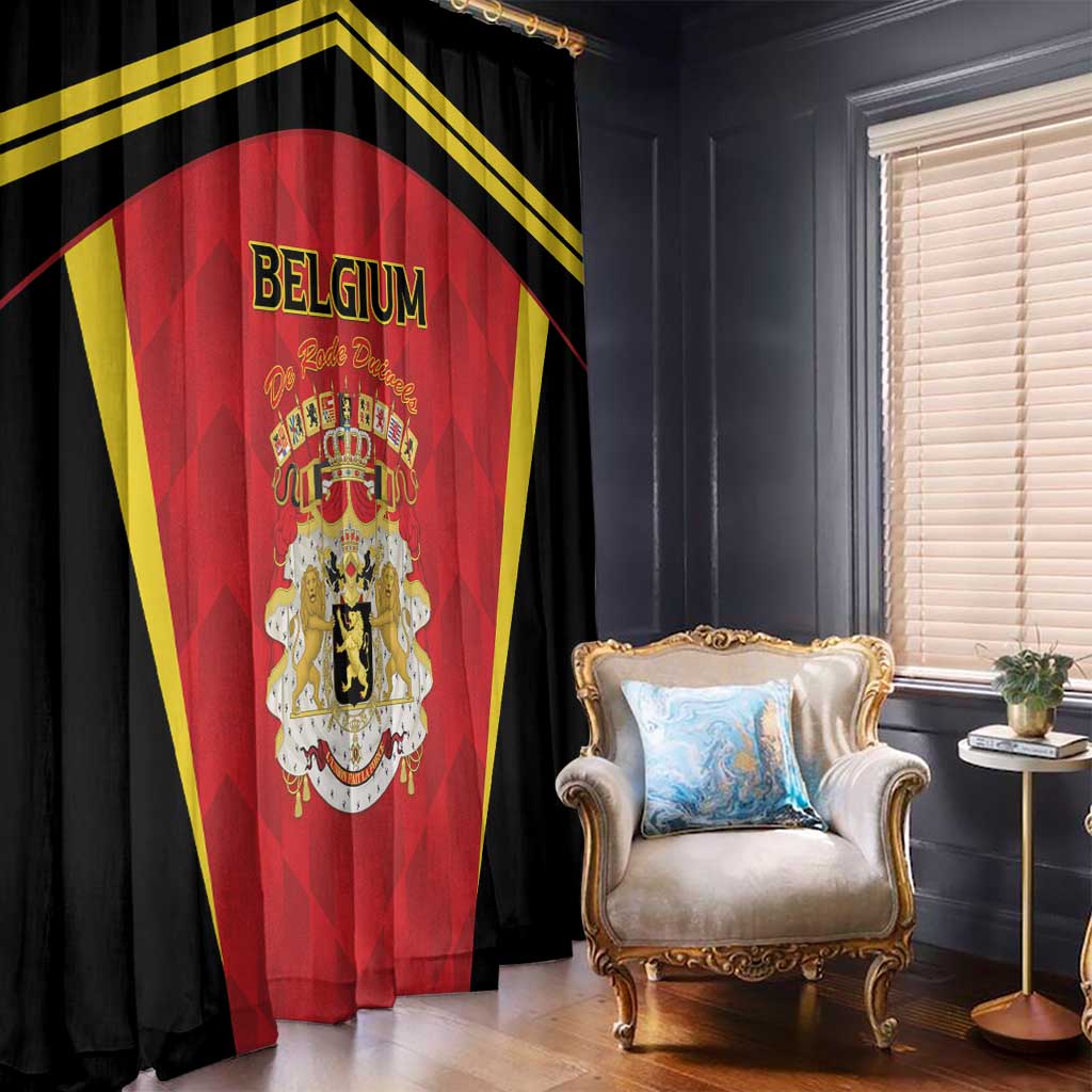 Belgium Football 2026 Window Curtain Red Devils Pride - Wonder Print Shop