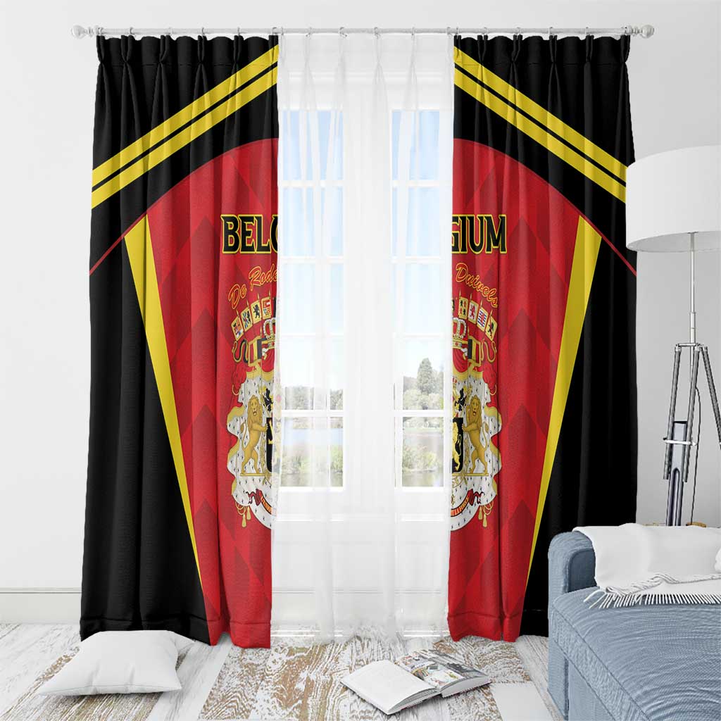 Belgium Football 2026 Window Curtain Red Devils Pride - Wonder Print Shop