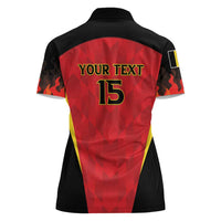 Custom Belgium Football 2026 Women Polo Shirt Red Devils Pride - Wonder Print Shop