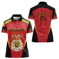 Custom Belgium Football 2026 Women Polo Shirt Red Devils Pride - Wonder Print Shop