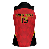 Custom Belgium Football 2026 Women Sleeveless Polo Shirt Red Devils Pride - Wonder Print Shop