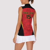 Custom Belgium Football 2026 Women Sleeveless Polo Shirt Red Devils Pride - Wonder Print Shop