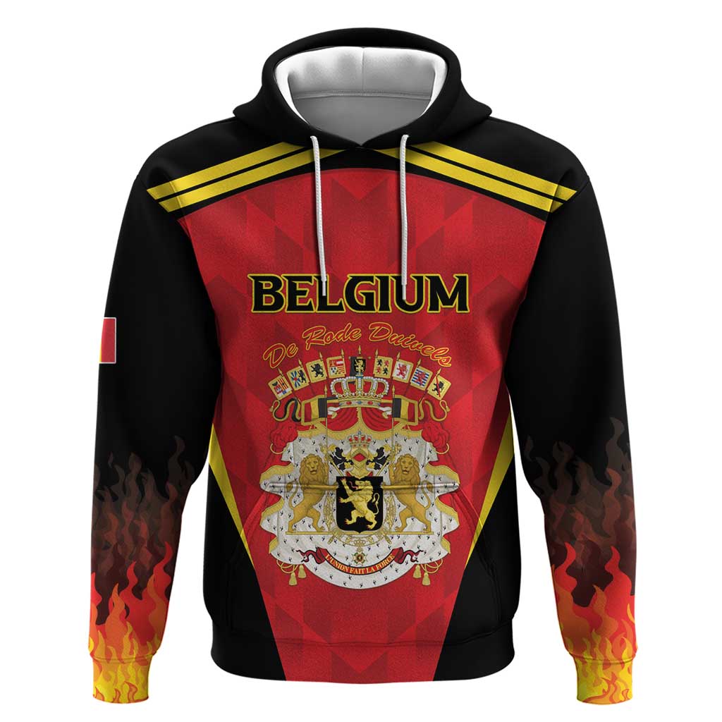 Custom Belgium Football 2026 Zip Hoodie Red Devils Pride - Wonder Print Shop