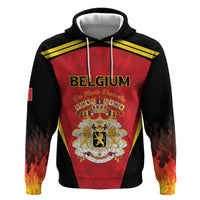 Custom Belgium Football 2026 Zip Hoodie Red Devils Pride - Wonder Print Shop