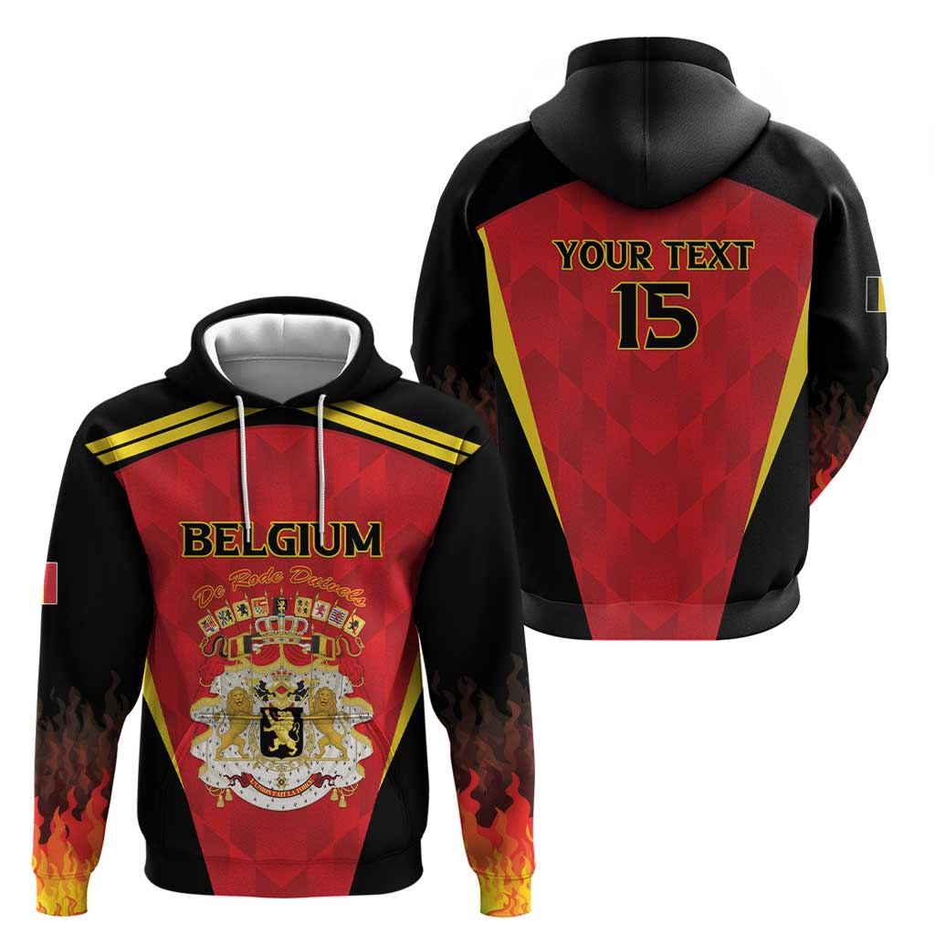 Custom Belgium Football 2026 Zip Hoodie Red Devils Pride - Wonder Print Shop