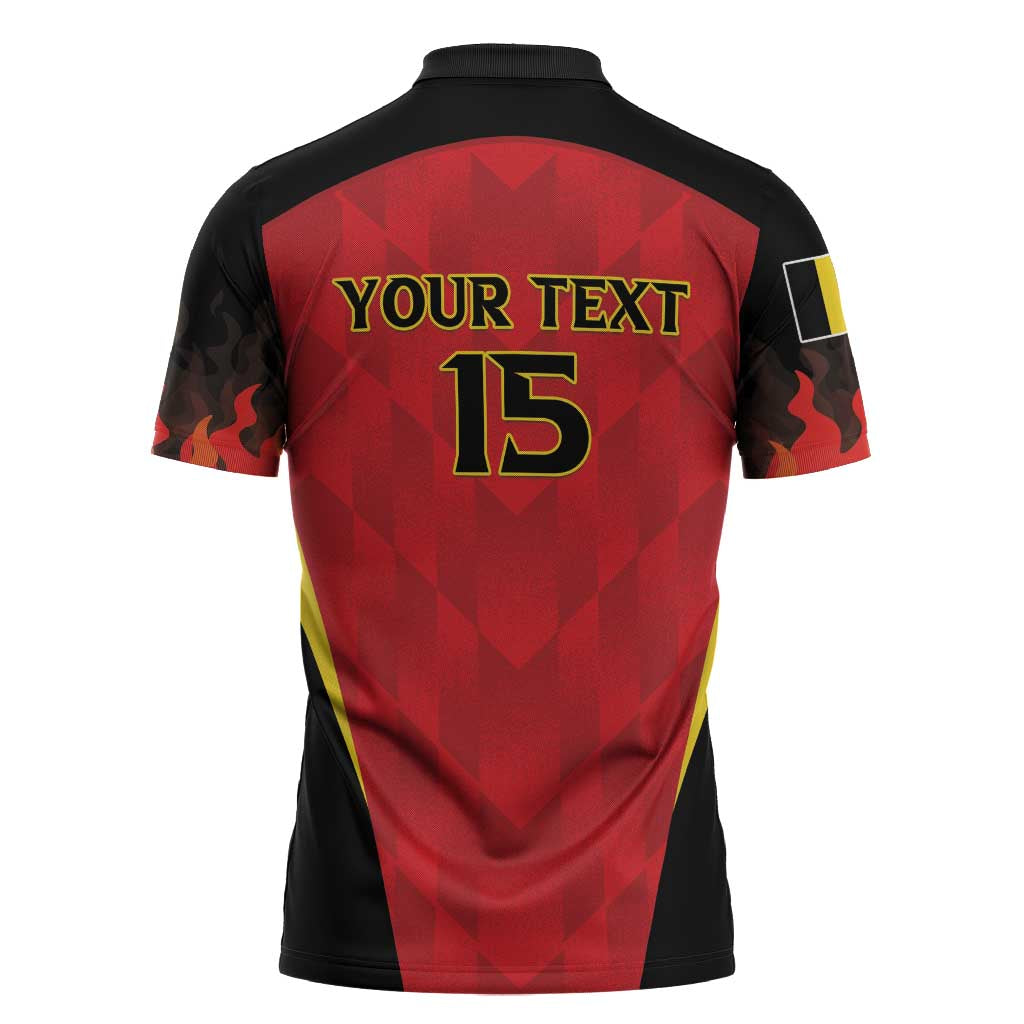 Custom Belgium Football 2026 Zipper Polo Shirt Red Devils Pride - Wonder Print Shop