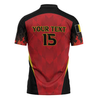 Custom Belgium Football 2026 Zipper Polo Shirt Red Devils Pride - Wonder Print Shop