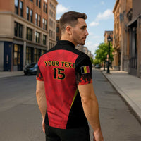 Custom Belgium Football 2026 Zipper Polo Shirt Red Devils Pride - Wonder Print Shop