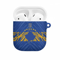 Kosovo Football 2026 AirPods Case Rising Nation Blue Gold - Wonder Print Shop