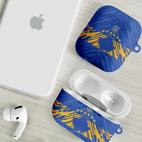 Kosovo Football 2026 AirPods Case Rising Nation Blue Gold - Wonder Print Shop