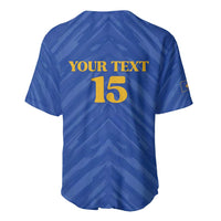 Custom Kosovo Football 2026 Baseball Jersey Rising Nation Blue Gold - Wonder Print Shop